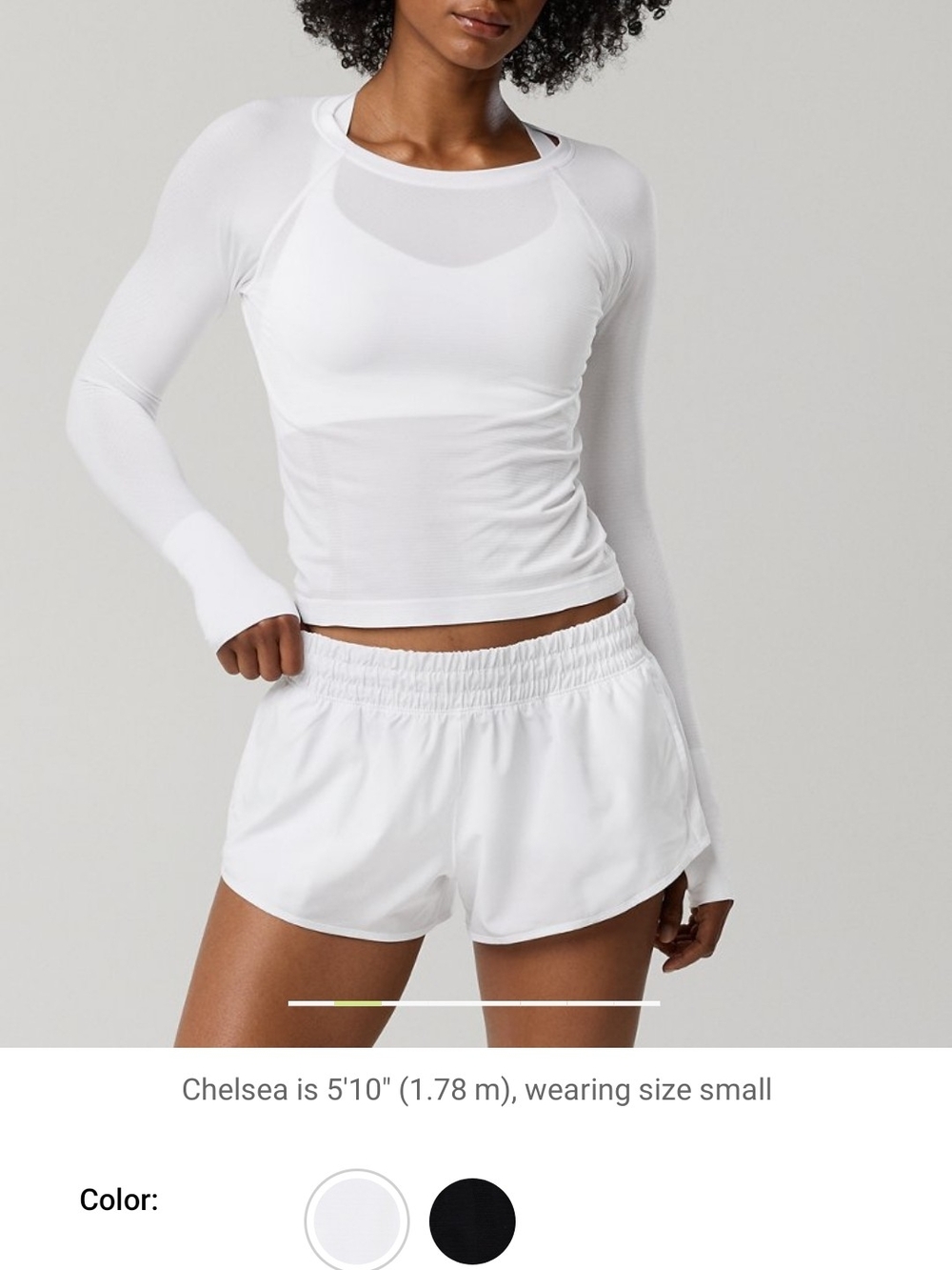 Women's White Muscle Tee Long Sleeve Performance Top